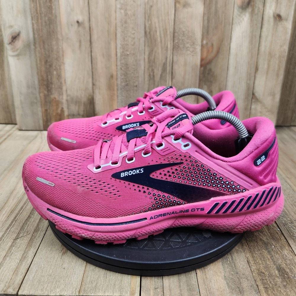 Brooks Adrenaline GTS 22 Running Shoes Womens 7.5 B Pink Navy1203531B684